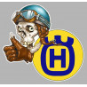 HUSQVARNA skull gauche Sticker    