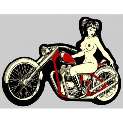 CHOPPER GIRL  Sticker vinyle laminé gauche