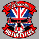 VELOCETTE Skull Sticker vinyle laminé