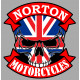 NORTON skull Sticker UV  