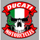 DUCATI Skull Sticker vinyle laminé