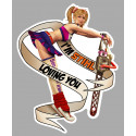 STIHL right pin up laminated decal