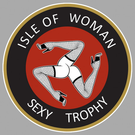 TT ISLE OF MAN  SEXY TROPHY Sticker UV 