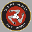 TT ISLE OF WOMAN SEXY TROPHY Sticker vinyle laminé
