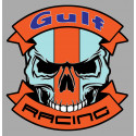 GULF Skull Sticker vinyle laminé