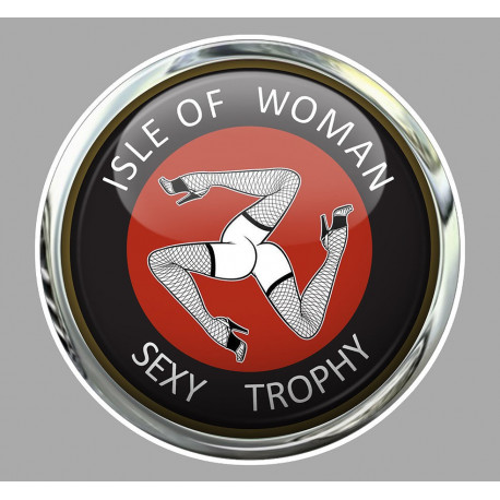 TT ISLE OF WOMAN  SEXY TROPHY Sticker UV 