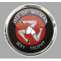 TT ISLE OF WOMAN SEXY TROPHY Sticker vinyle laminé