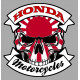 HONDA Motocycles Skull Sticker vinyle laminé