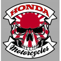 HONDA Motocycles Skull Sticker vinyle laminé