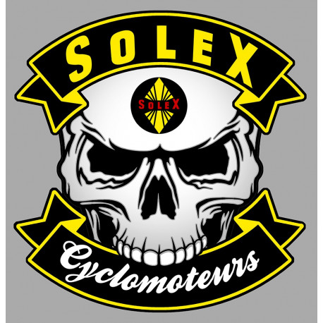 SOLEX Motorcycles skull Sticker UV  