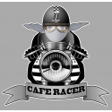 MOTARD CAFE RACER BREIZH sticker/ Bretagne vinyle laminé