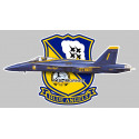 F18-HORNET BLUE ANGELS Sticker vinyle laminé