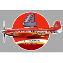 P-51-MUSTANG " DAGO RED "  Sticker