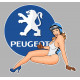 PEUGEOT left Pin Up  Laminated decal