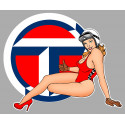 TALBOT left Pin Up  laminated decal