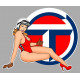 TALBOT right Pin Up  lamined sticker