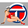 TALBOT right Pin Up  lamined sticker