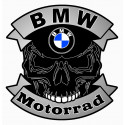 BMW Motorrad skull laminated vinyl decal