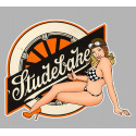 STUDEBAKER Pin Up  left laminated decal