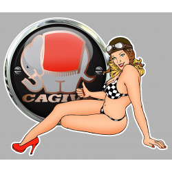 CAGIVA Pin Up gauche Sticker° 