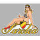 SAROLEA Pin Up gauche Sticker 