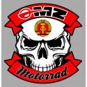 MZ skull laminated decal