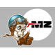 MZ right skull Sticker