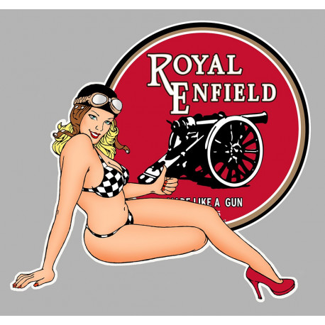 ROYAL ENFIELD Pin Up  droite Sticker° 