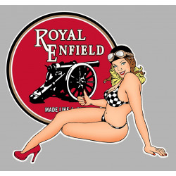 ROYAL ENFIELD Pin Up gauche Sticker° 