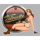 VELOCETTE left Pin Up Laminated decal