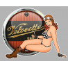 VELOCETTE left Pin Up Laminated decal