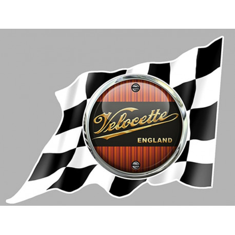 VELOCETTE flag  droit Sticker Trompe-l'oeil   