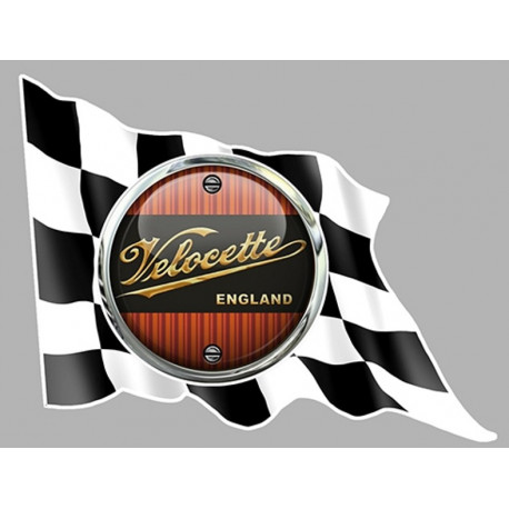 VELOCETTE flag  gauche Sticker  Trompe-l'oeil 