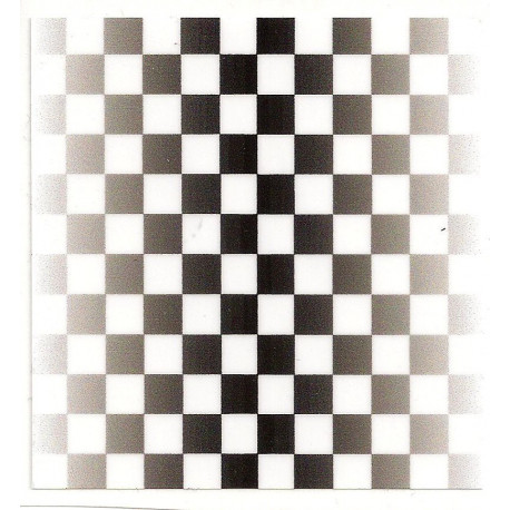 CHEQUERED FLAG  BIC Sticker UV  68mm  x 65mm