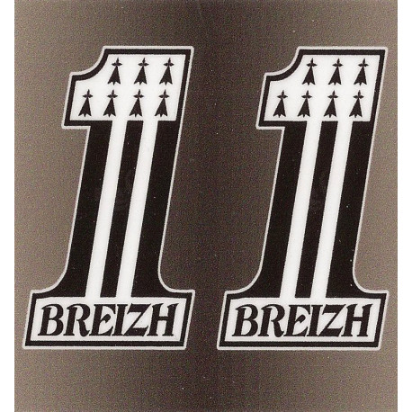 BREIZH NUMBER ONE BIC Sticker   68mm  x 65mm