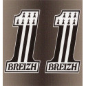 BREIZH NUMBER ONE  Bretagne BIC Sticker UV  68mm  x 65mm