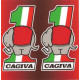 CAGIVA NUMBER ONE  BIC  lighter Sticker UV  68mm x 65mm