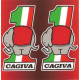 CAGIVA NUMBER ONE BIC  Sticker  68mm x 65mm