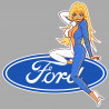 FORD left Pin Up Sticker 