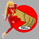 HONDA right Pin Up Laminated decal