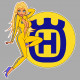 HUSQVARNA Pin Up droite Sticker 