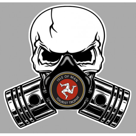 TT Tourist Trophy  Pistons Skull Sticker °