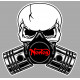 NORTON Pistons skull Sticker UV  