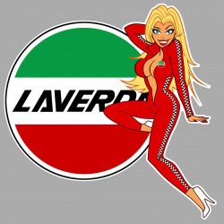 LAVERDA left Pin UP Sticker UV  