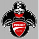 DUCATI biker laminated decal