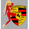 PORSCHE Pin Up right laminated decal