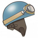 Alberto ASCARI Helmet right laminated decal