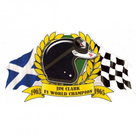 Jim CLARK F1 World Champion sticker 
