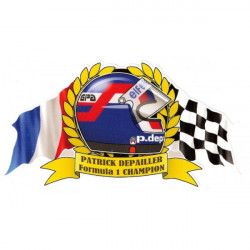 Patrick DEPAILLER Formula 1 Champion sticker 