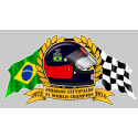 Emerson FITTIPALDI F1 World Champion sticker vinyle laminé